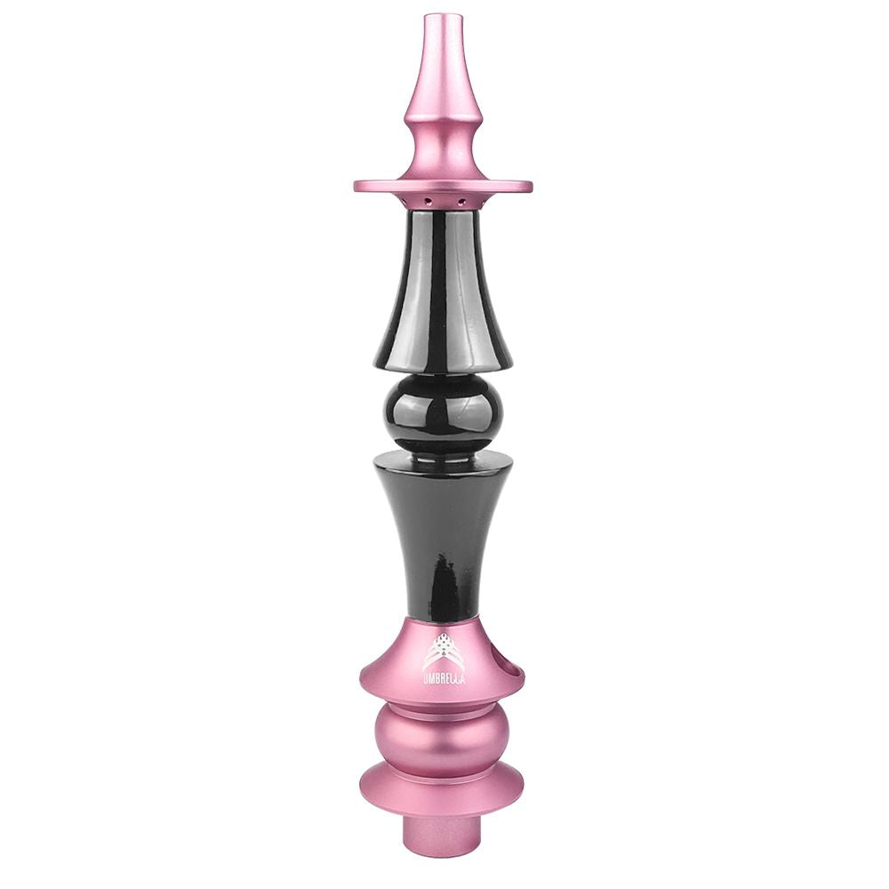 Stem Narguile Marajah Hookah Umbrella Médio Rosê/Preto Brilho