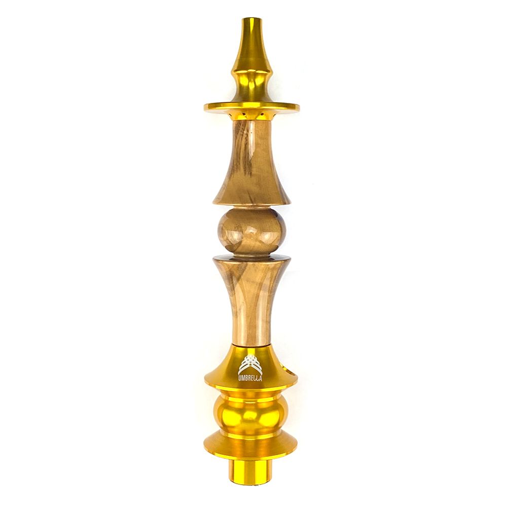 Stem Narguile Marajah Hookah Umbrella Médio Dourado/Natural