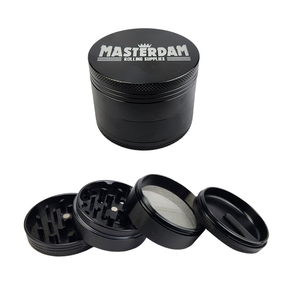 Dichavador De Metal Masterdam 4 Partes Grande 63MM - Preto