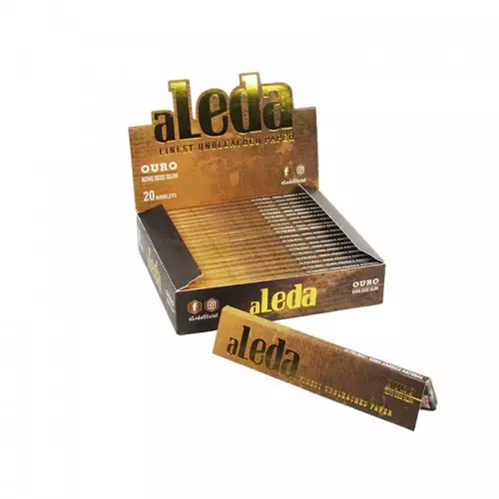 Seda aLeda Ouro Brown King Size Slim (20 Livretos C/33 folhas)