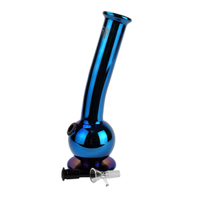 Bong De Vidro DK Bola Curve Metálico 30cm