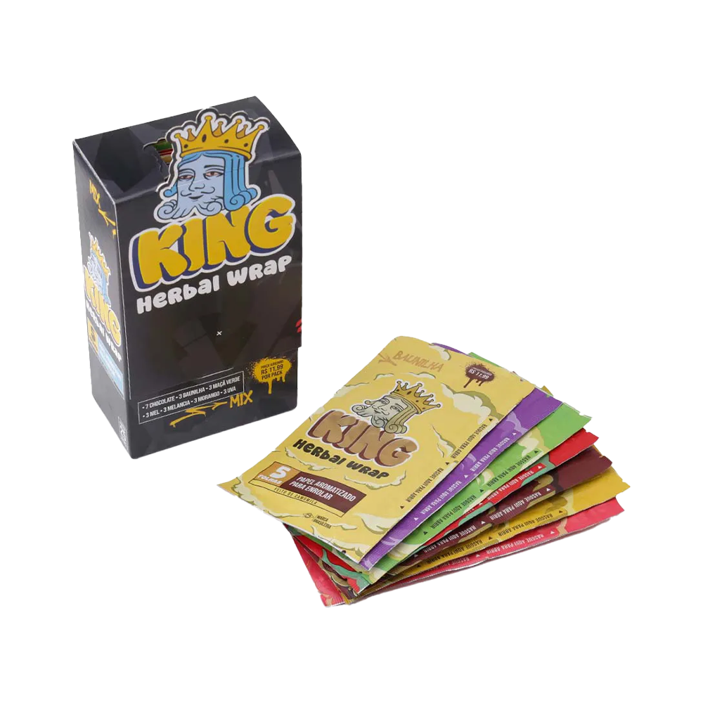 Display King Herbal Wrap - Mix (Caixa com 25 uni com 5 Folhas)