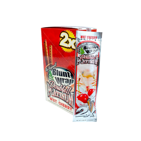 Display Seda Blunt Wrap Double Platinium (CX/25 Pacotes Com 2 un) - Wet Cherry