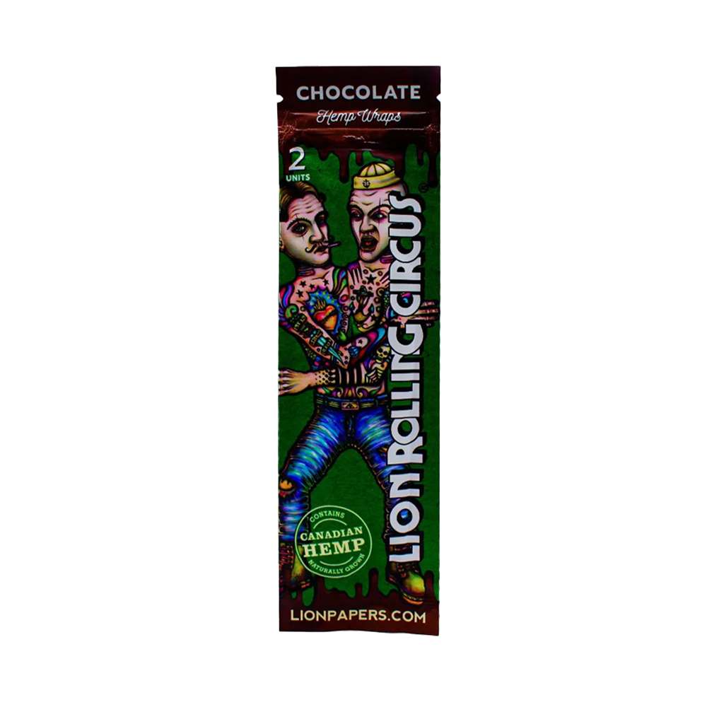 Seda Blunt Lion Circus Hemp Wraps Chocolate (Pacote com 2un)