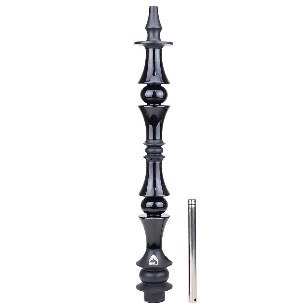 Stem Narguile Marajah Hookah Umbrella Grande Preto/Preto Brilhante