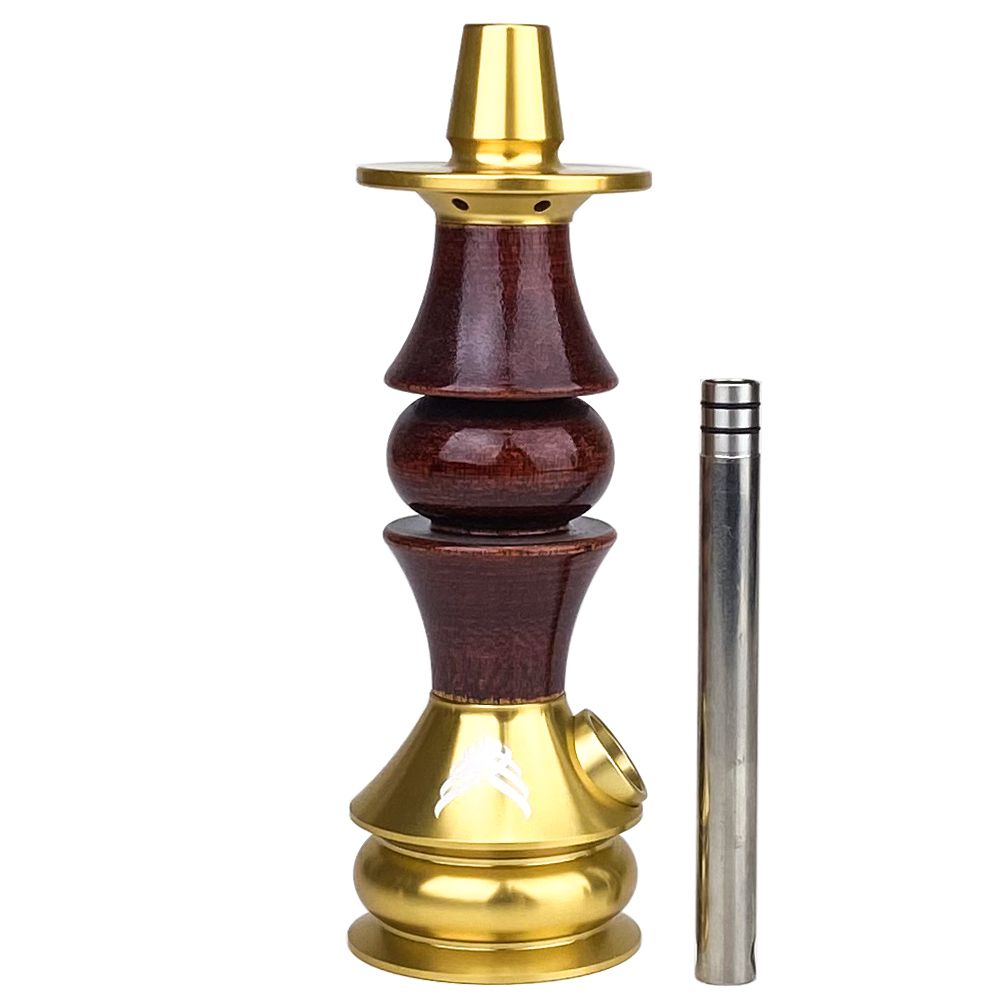 Stem Narguile Marajah Hookah Umbrella Nano Dourado/Vermelho Brilhante