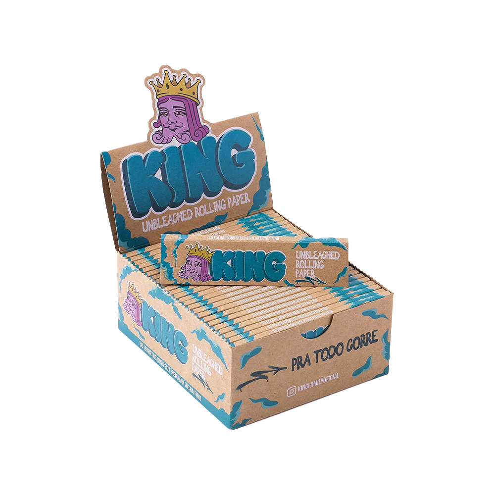 Seda King Unbleached King Size Regular (Caixa C/50 Livretos De 33 Folhas)